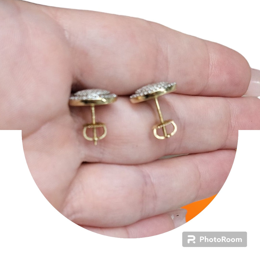 158/Earrings 10k with diamonds π