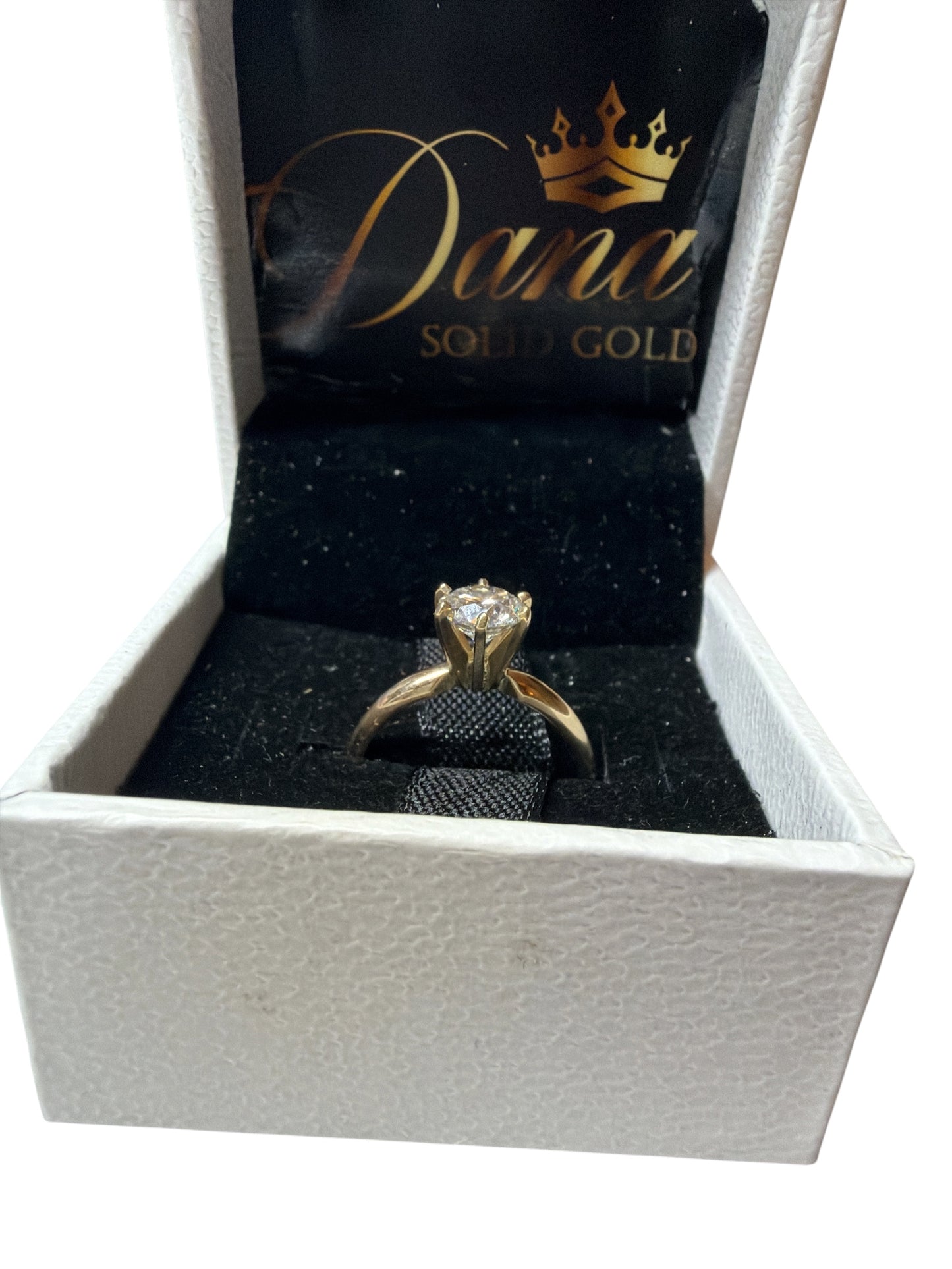 Solitaire Diamond lab Ring 14k