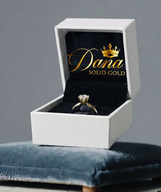 Solitaire Diamond lab Ring 14k
