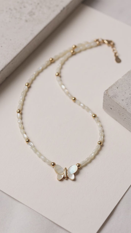 Necklace 14k and Nácre