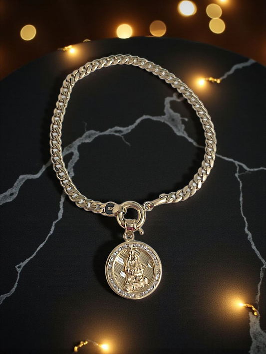 Bracelet 10k with pendant 10k 5.8G/ Size 8